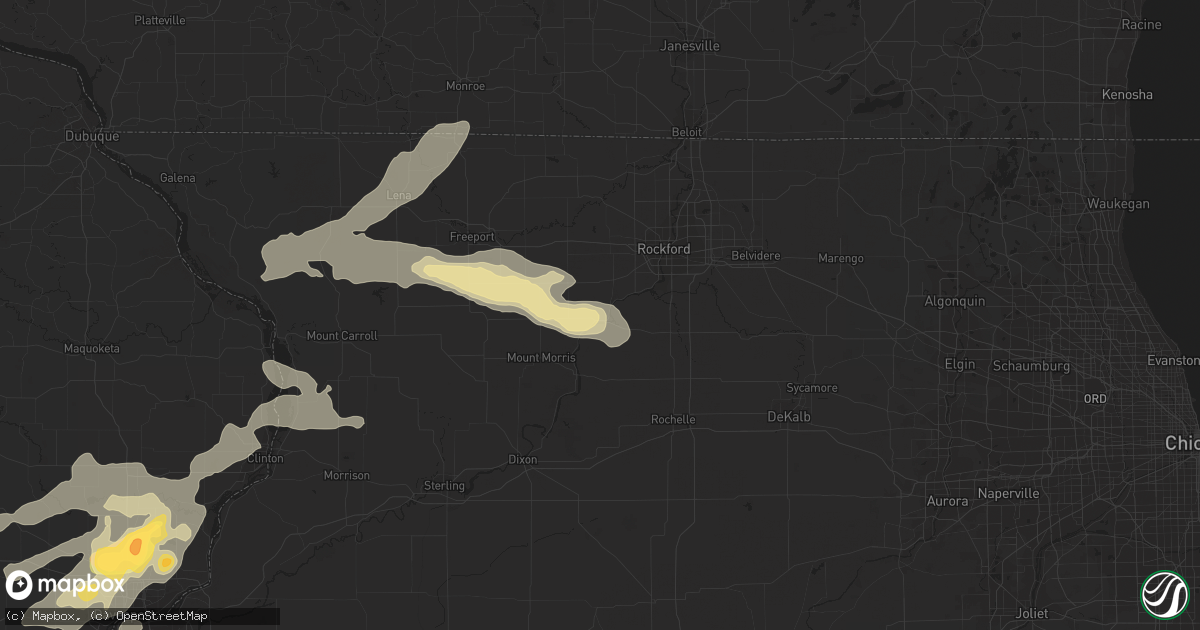 Hail map in Byron, IL on September 17, 2015
