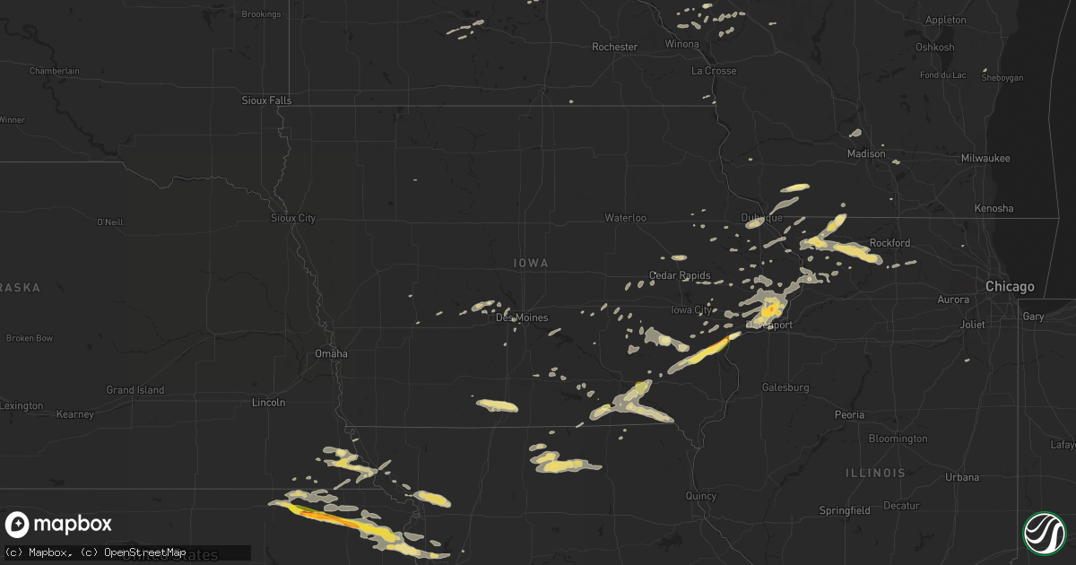 Hail map in Iowa on September 17, 2015