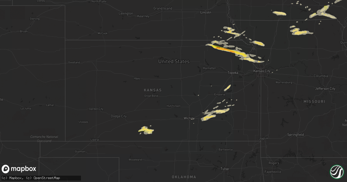 Hail map in Kansas on September 17, 2015