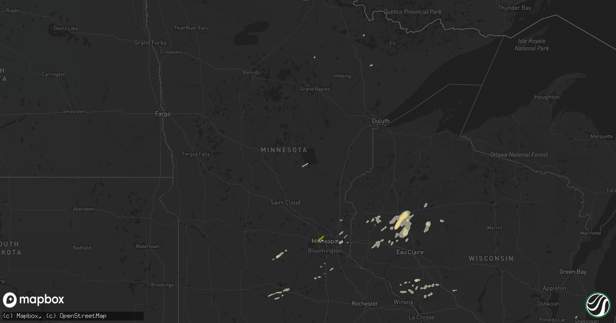 Hail map in Minnesota on September 17, 2015