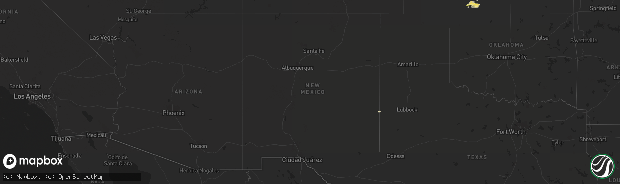 Hail map in New Mexico on September 17, 2015