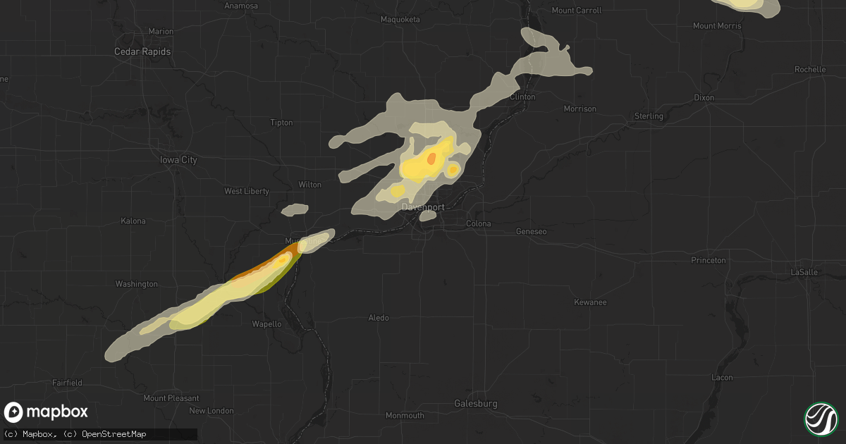 Hail map in Rock Island, IL on September 17, 2015