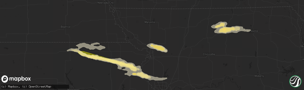 Hail map in Savannah, MO on September 17, 2015