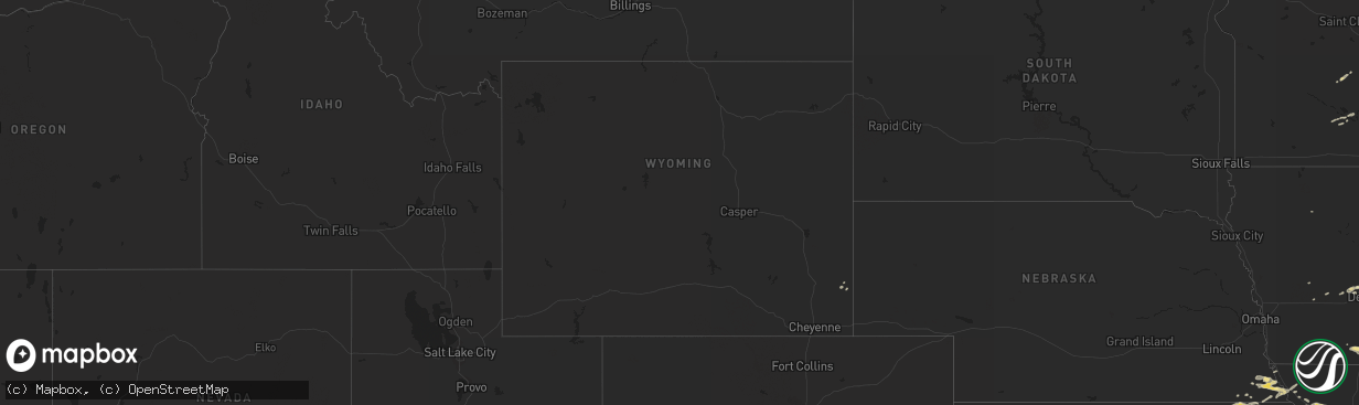 Hail map in Wyoming on September 17, 2015