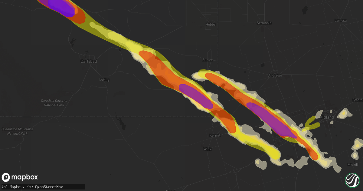 Hail map in Jal, NM on September 17, 2016