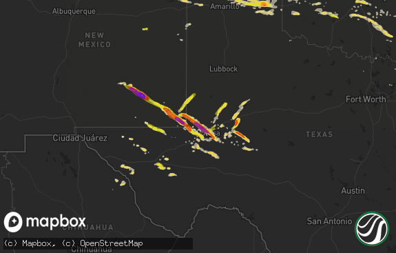 Hail map preview on 09-17-2016