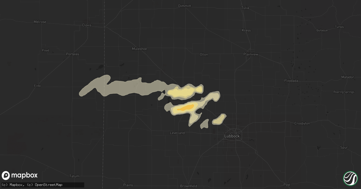 Hail map in Littlefield, TX on September 17, 2017