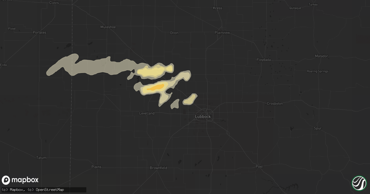 Hail map in Shallowater, TX on September 17, 2017