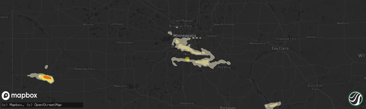 Hail map in Burnsville, MN on September 17, 2018