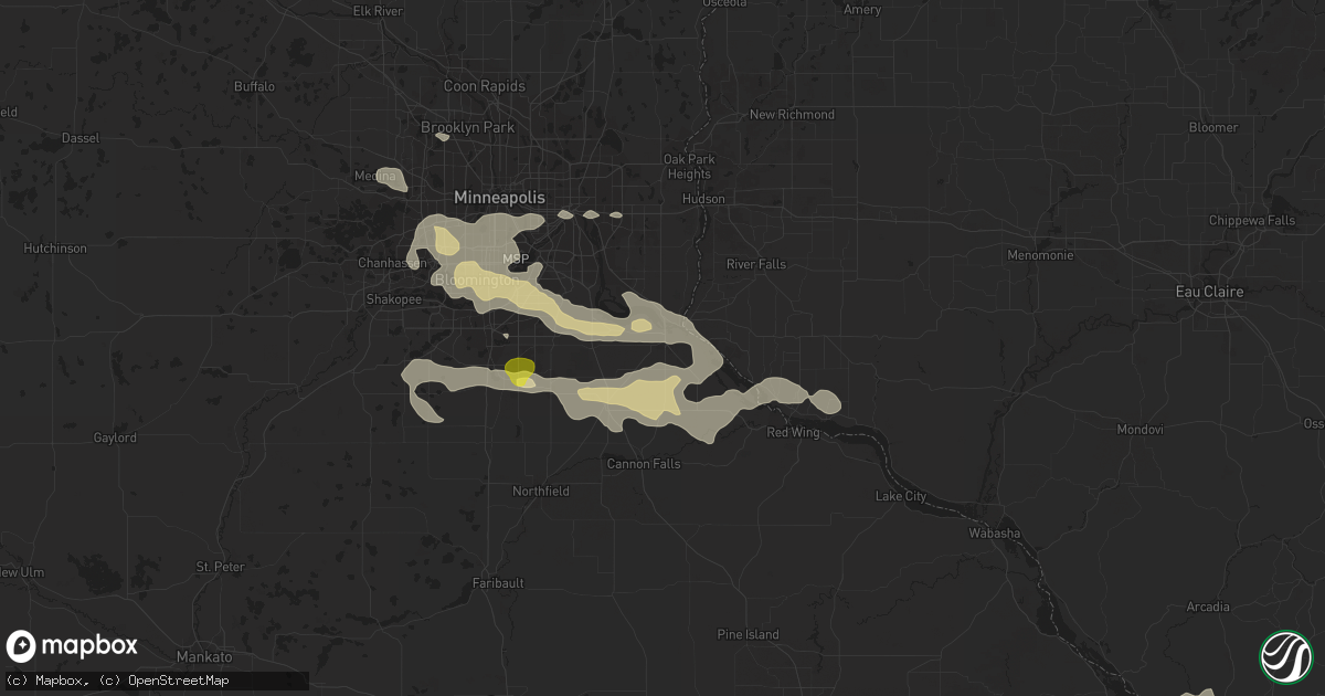 Hail map in Hastings, MN on September 17, 2018