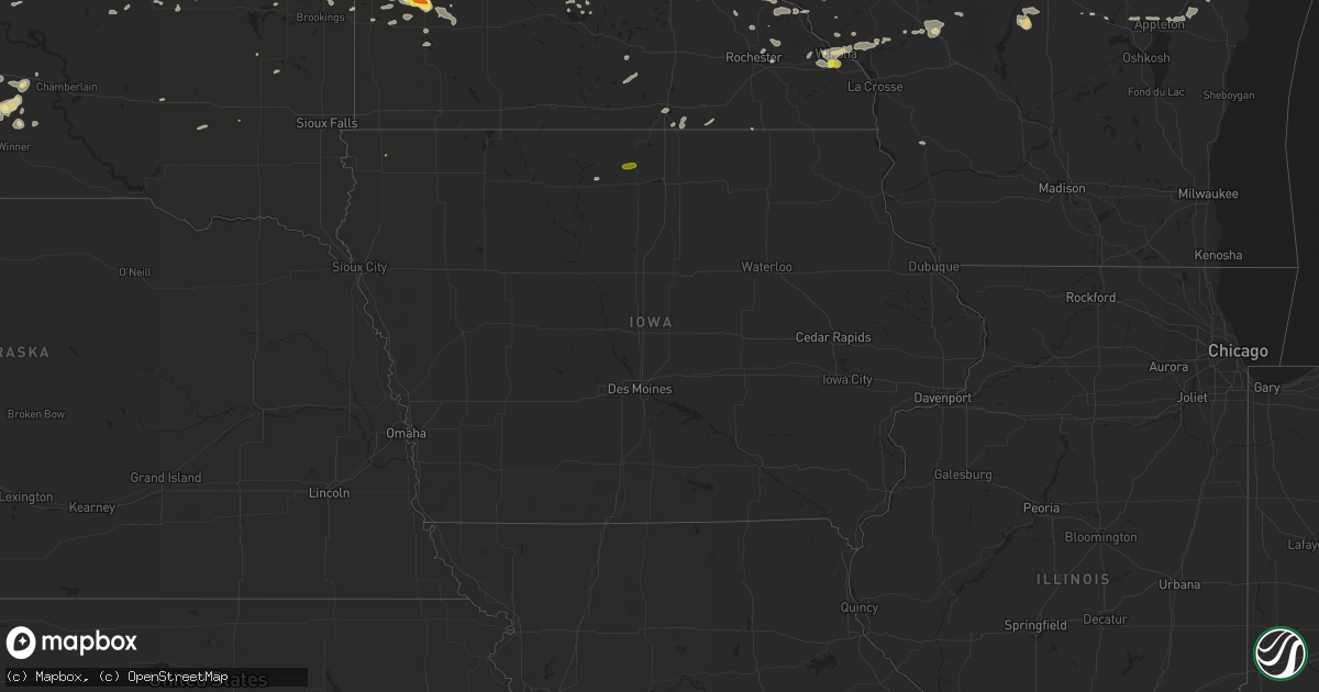 Hail map in Iowa on September 17, 2018