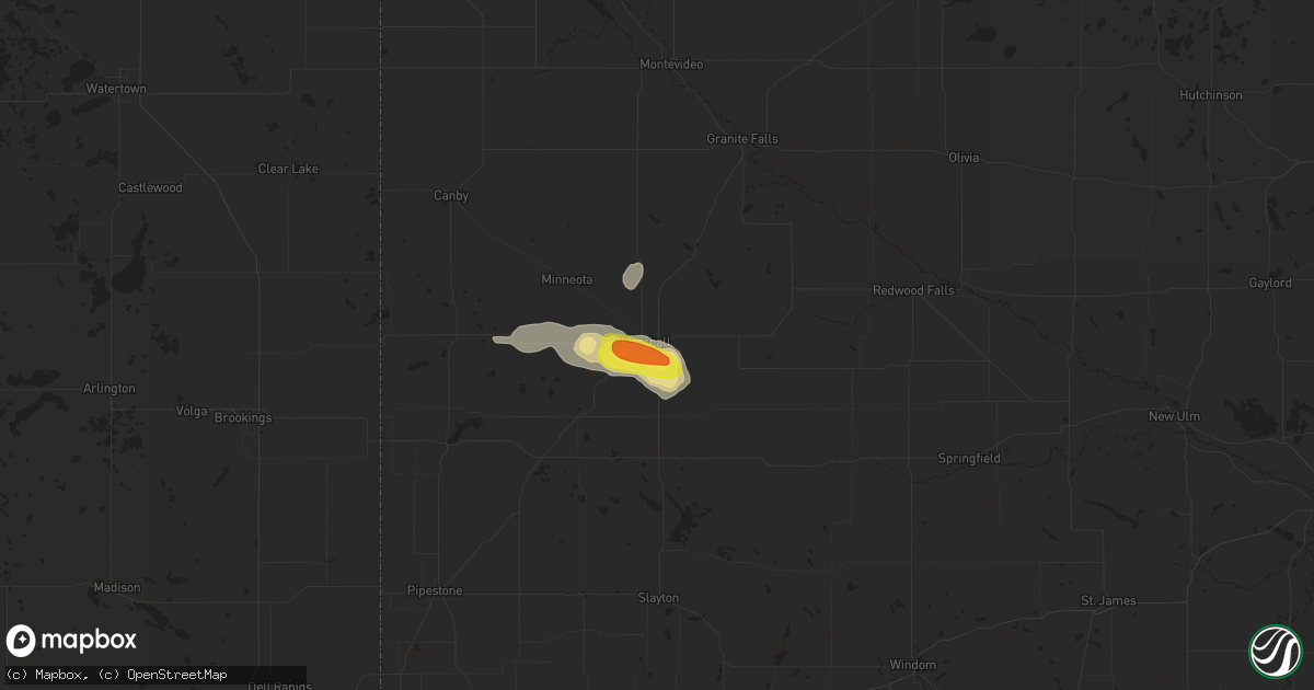 Hail map in Marshall, MN on September 17, 2018