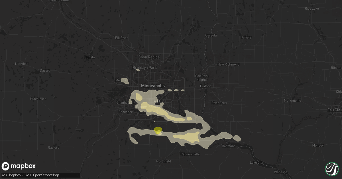 Hail map in Saint Paul, MN on September 17, 2018
