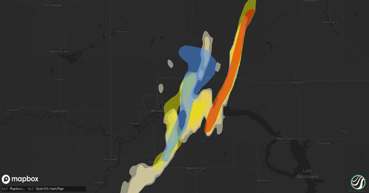 Hail map in Epping, ND on September 17, 2019