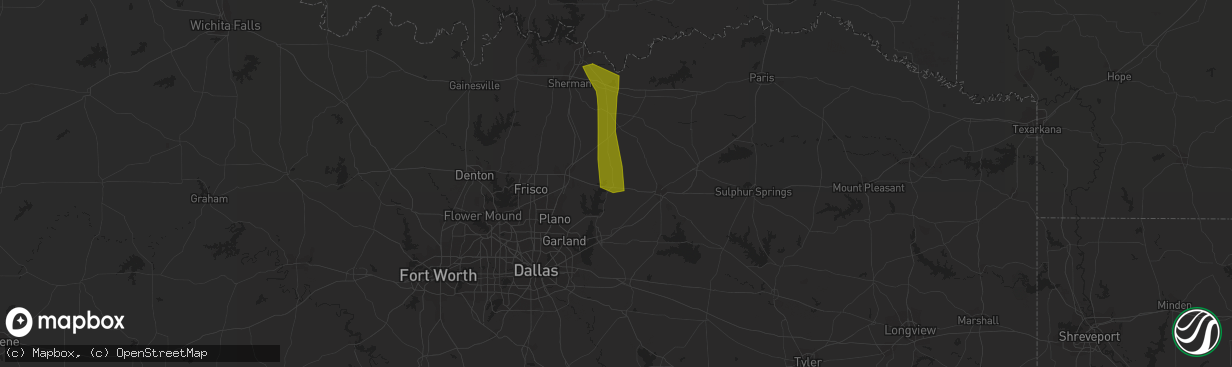 Hail map in Farmersville, TX on September 17, 2019