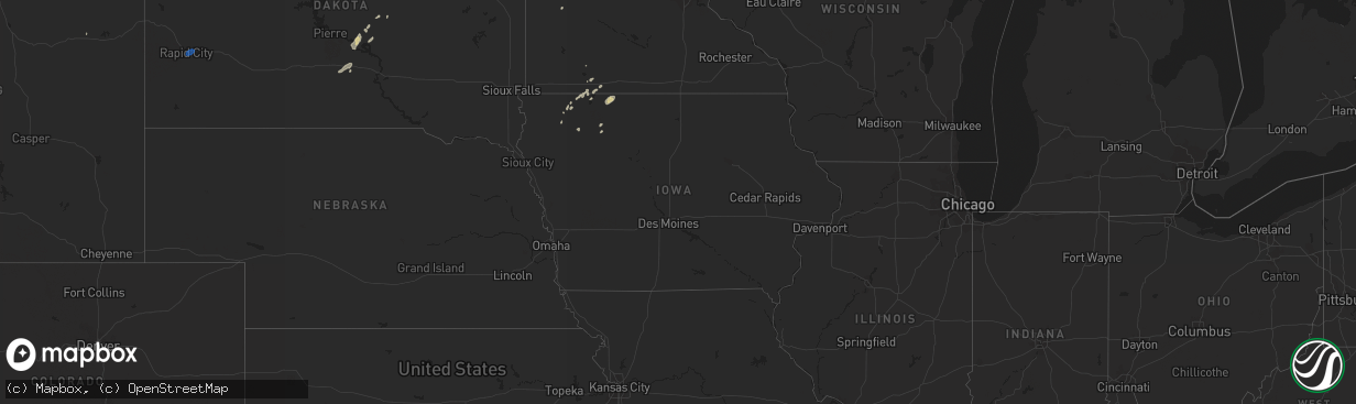 Hail map in Iowa on September 17, 2019