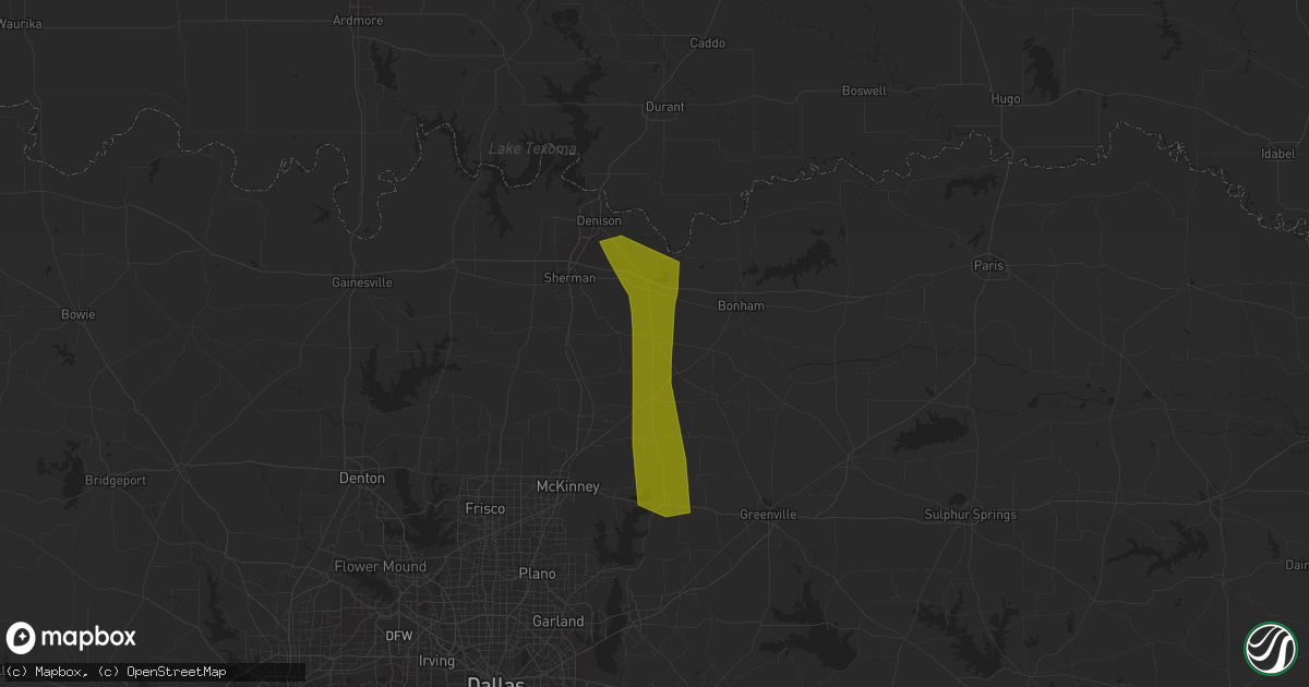 Hail map in Whitewright, TX on September 17, 2019