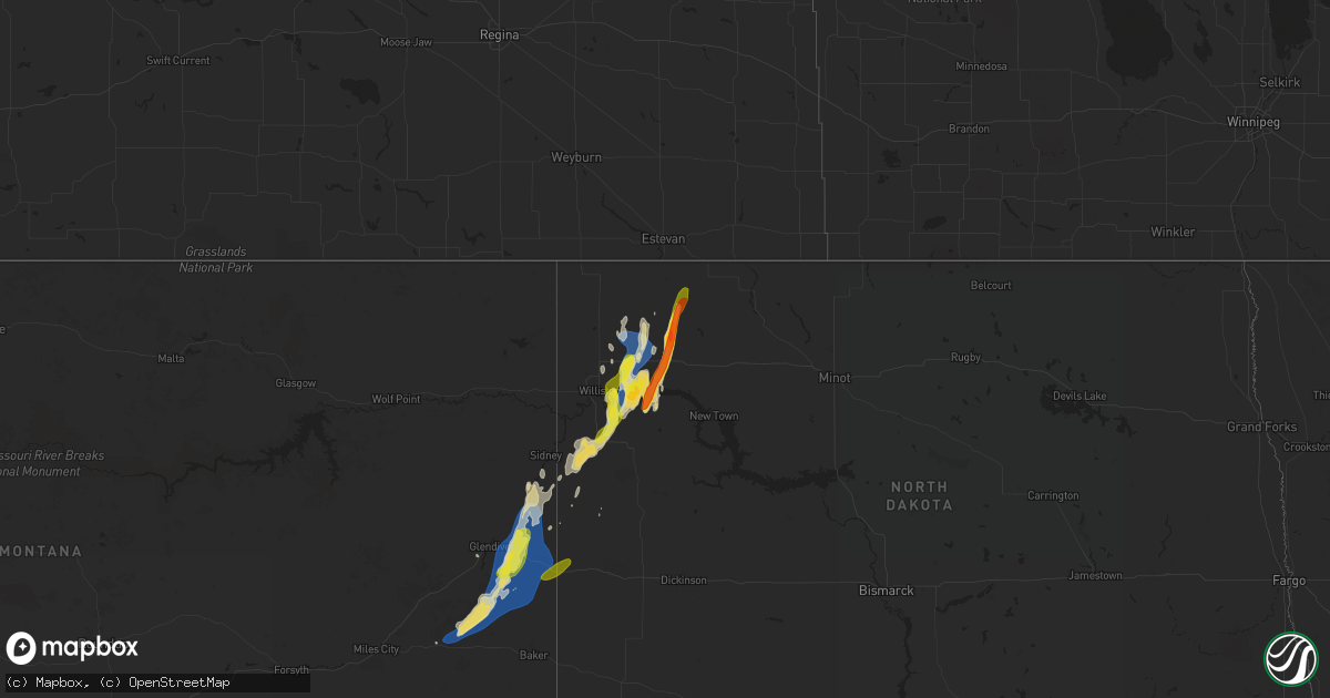 Hail map on September 17, 2019