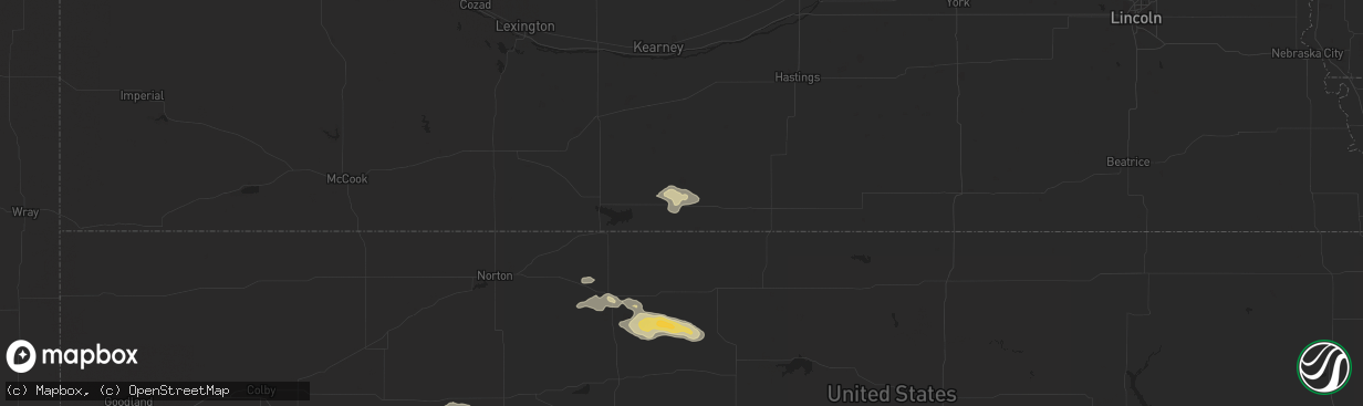 Hail map in Franklin, NE on September 17, 2021