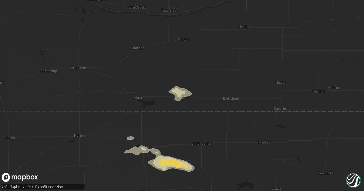 Hail map in Franklin, NE on September 17, 2021