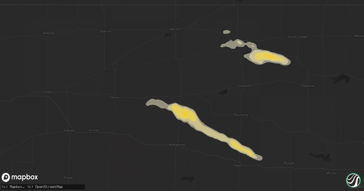 Hail map in Hill City, KS on September 17, 2021