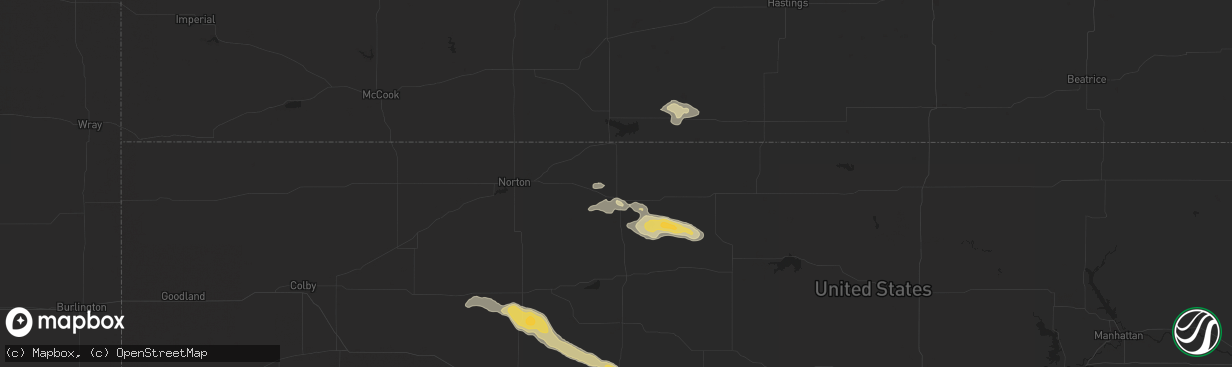 Hail map in Phillipsburg, KS on September 17, 2021