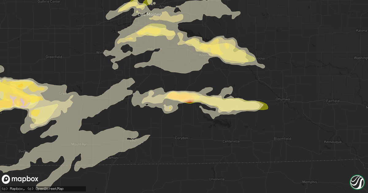 Hail map in Chariton, IA on September 17, 2022