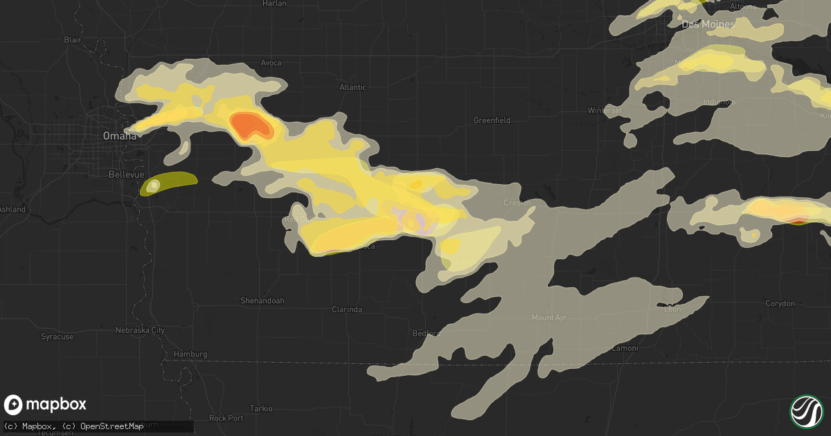 Hail map in Corning, IA on September 17, 2022