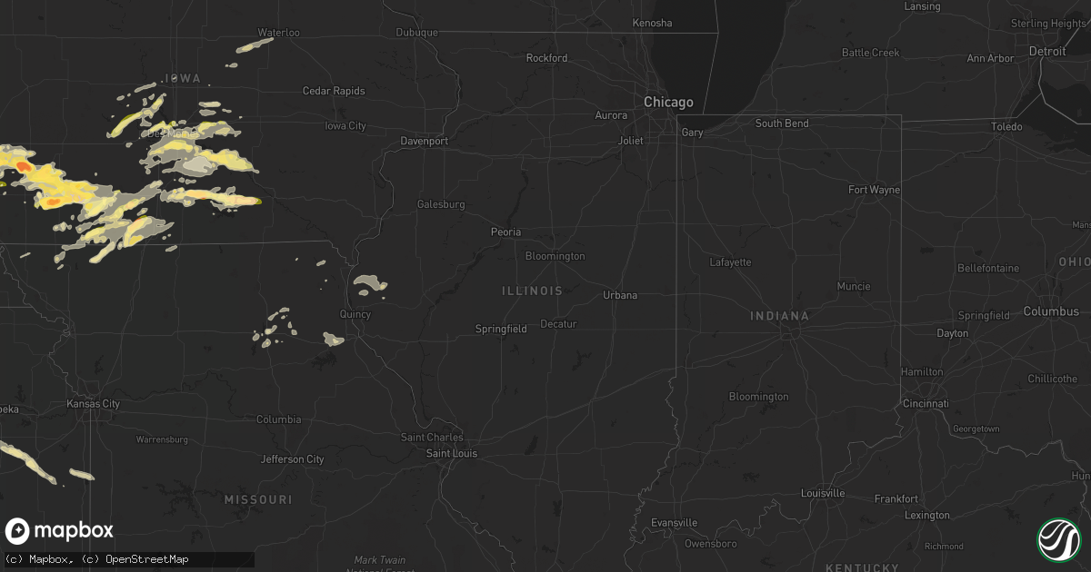 Hail map in Illinois on September 17, 2022