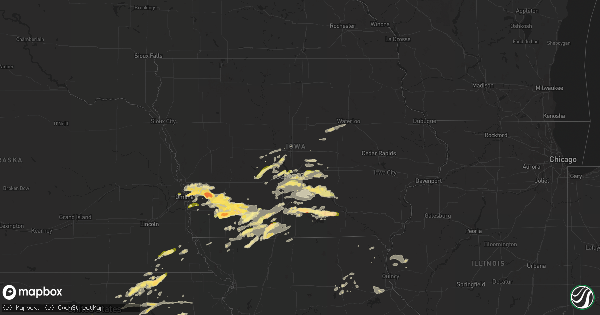 Hail map in Iowa on September 17, 2022
