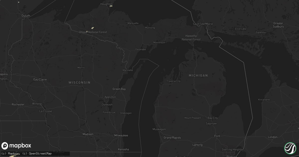 Hail map in Michigan on September 17, 2022