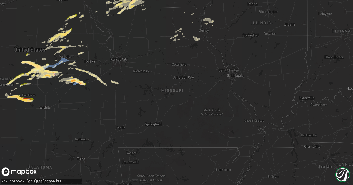 Hail map in Missouri on September 17, 2022