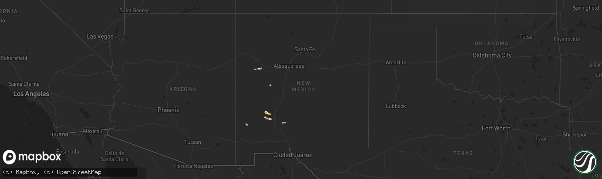 Hail map in New Mexico on September 17, 2023