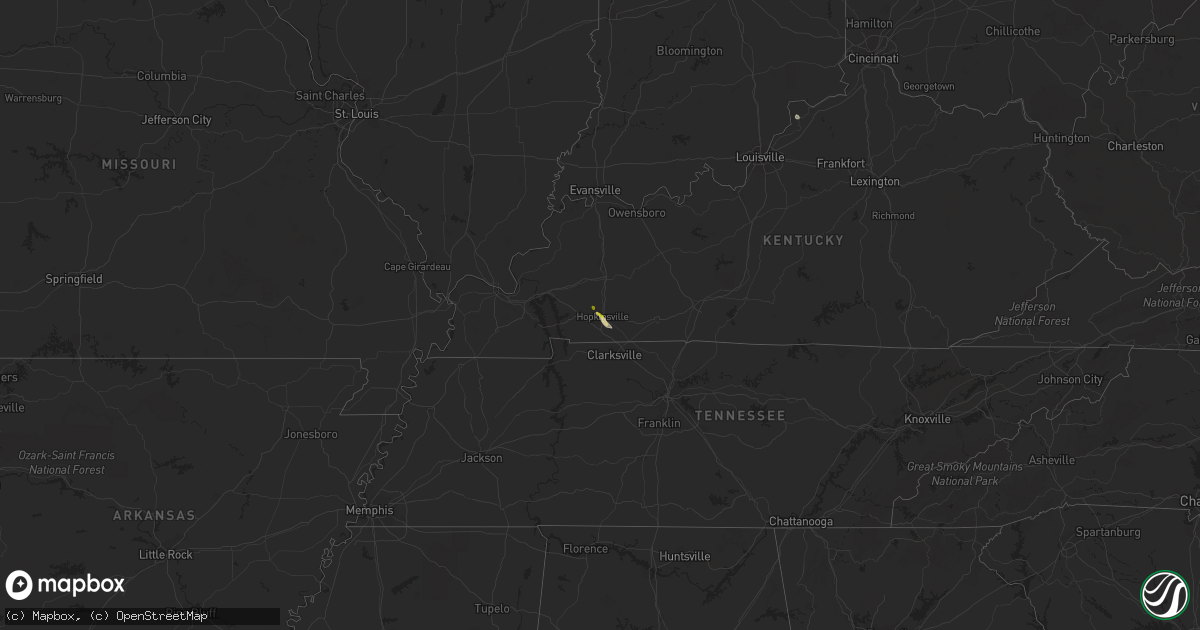 Hail map on September 17, 2023