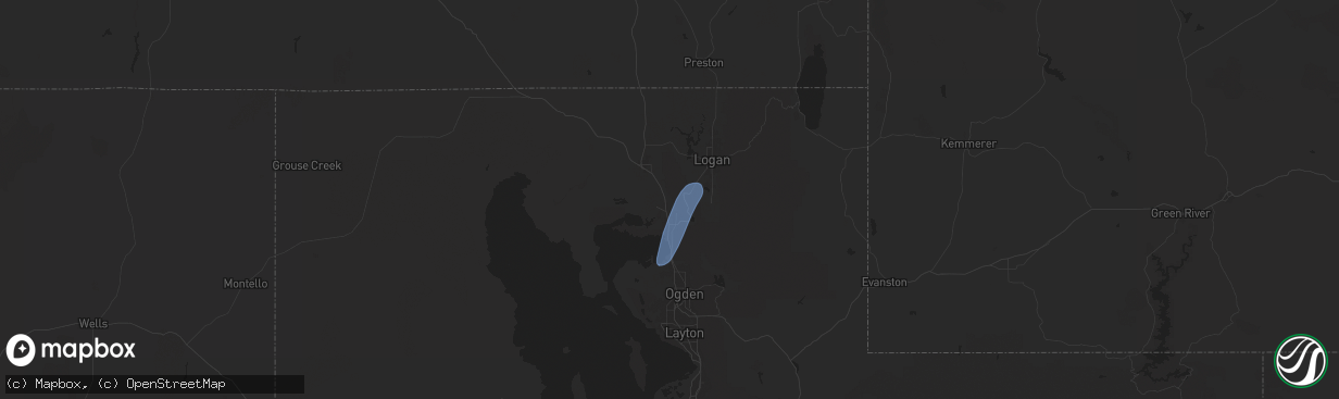 Hail map in Brigham City, UT on September 17, 2024