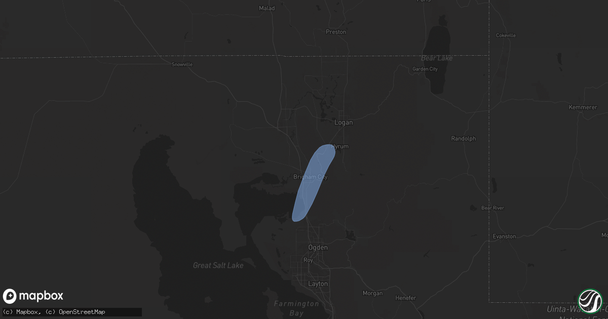 Hail map in Brigham City, UT on September 17, 2024