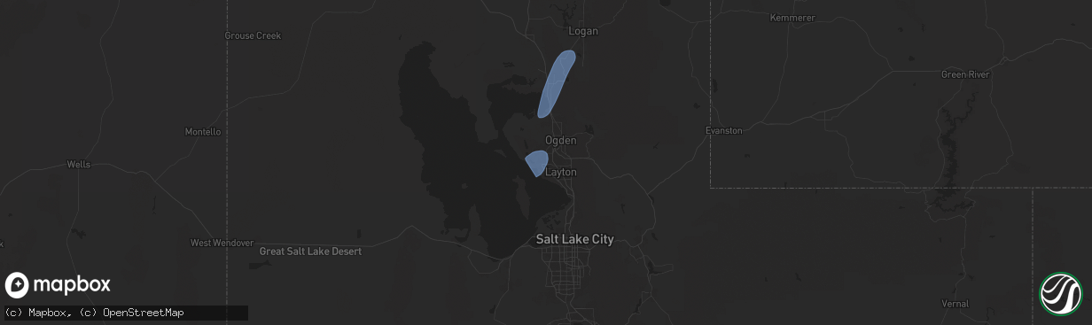 Hail map in Clearfield, UT on September 17, 2024