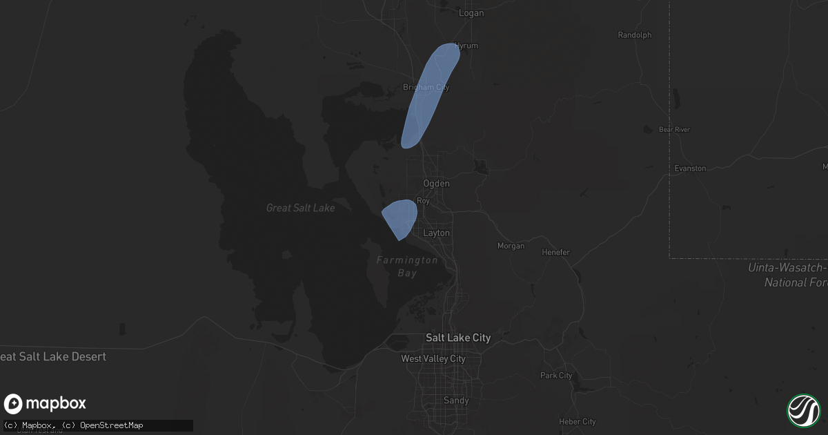 Hail map in Clearfield, UT on September 17, 2024