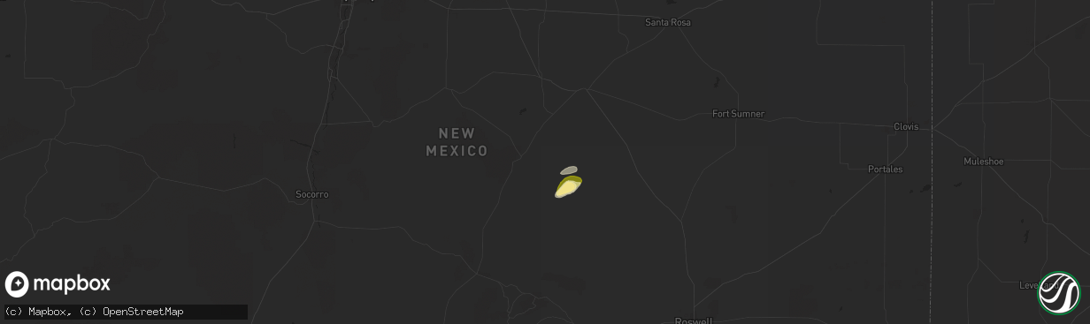 Hail map in Corona, NM on September 17, 2024