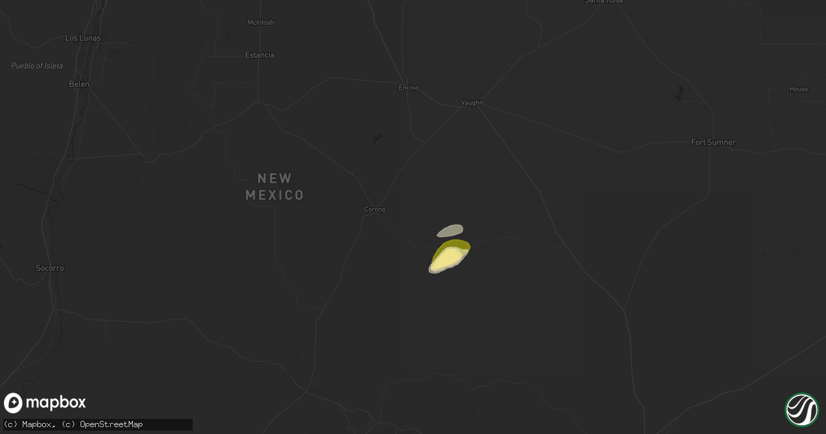 Hail map in Corona, NM on September 17, 2024