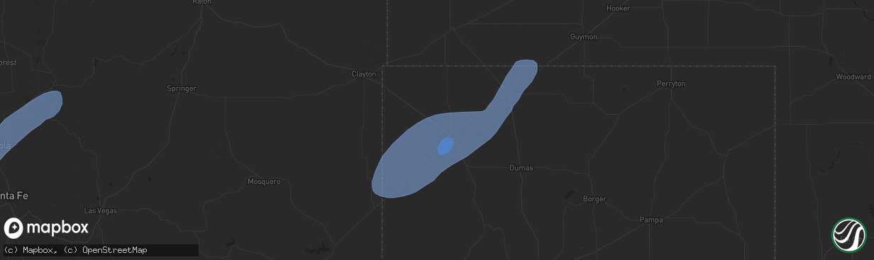 Hail map in Dalhart, TX on September 17, 2024