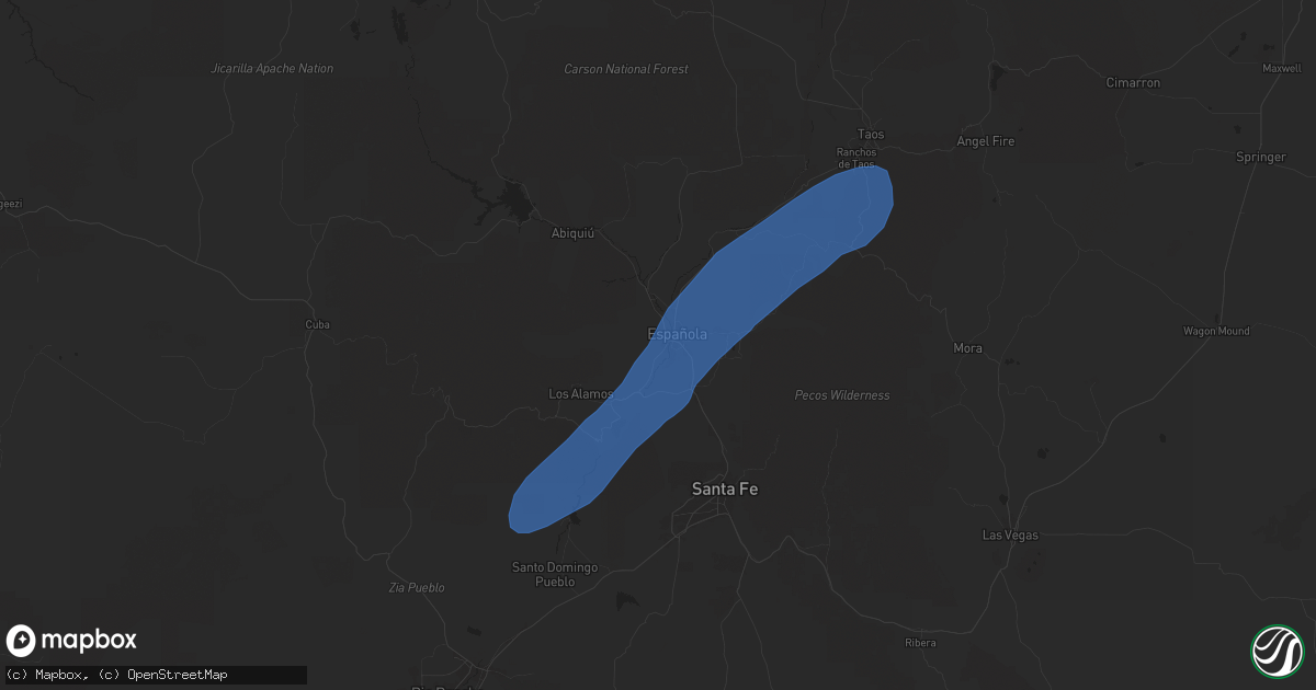 Hail map in Espanola, NM on September 17, 2024