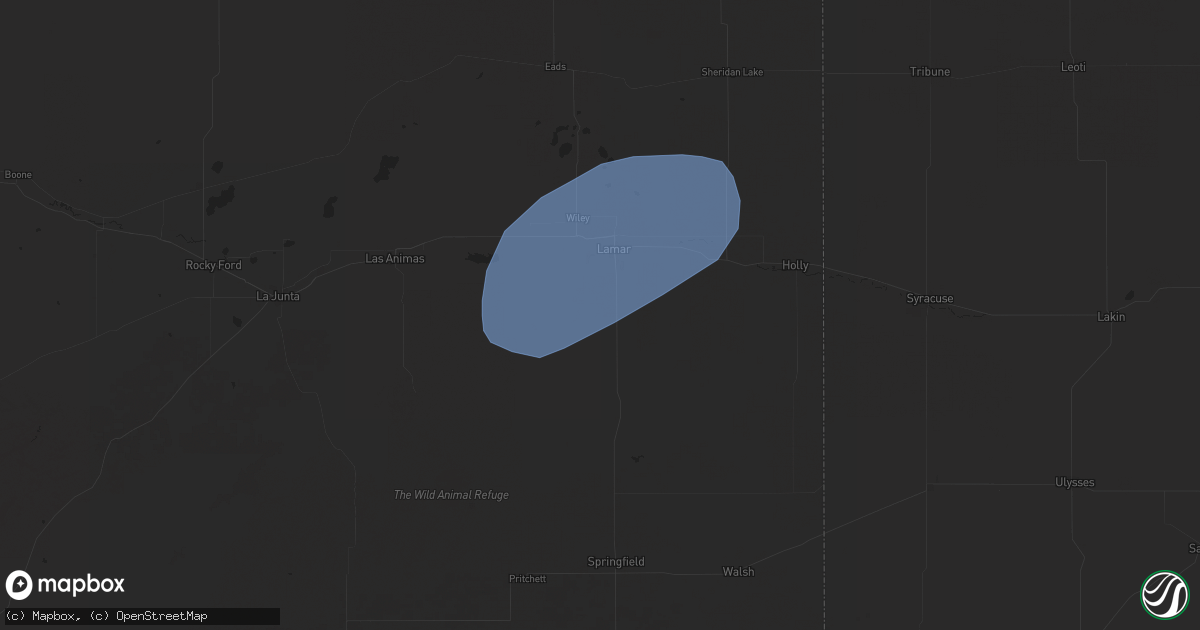 Hail map in Lamar, CO on September 17, 2024