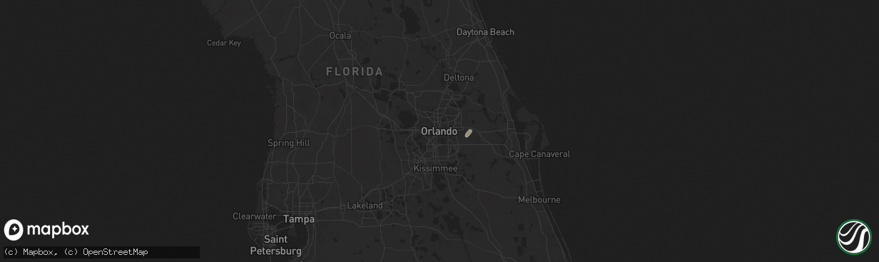 Hail map in Orlando, FL on September 17, 2024