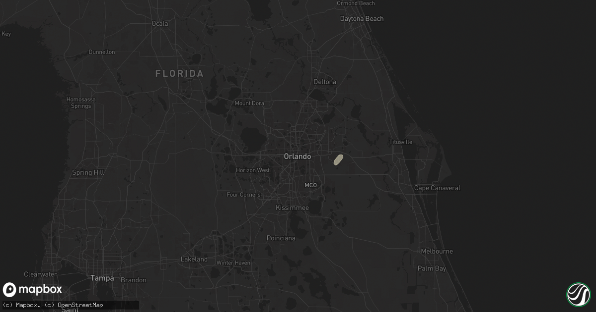 Hail map in Orlando, FL on September 17, 2024