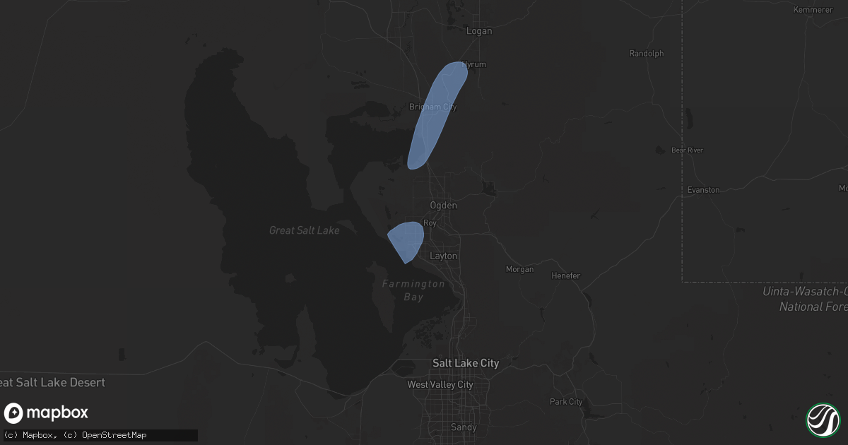 Hail map in Roy, UT on September 17, 2024