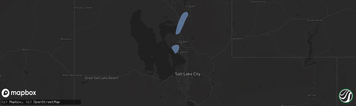 Hail map in Syracuse, UT on September 17, 2024