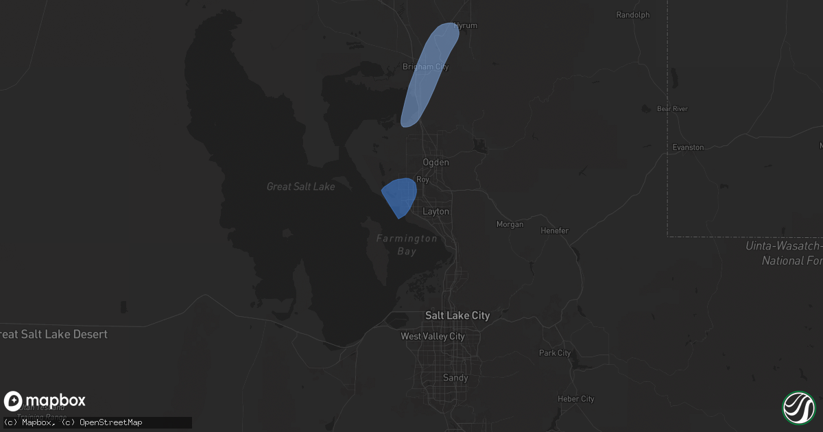 Hail map in Syracuse, UT on September 17, 2024