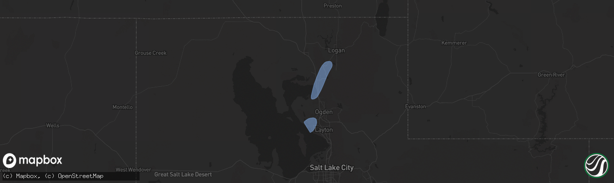 Hail map in Willard, UT on September 17, 2024