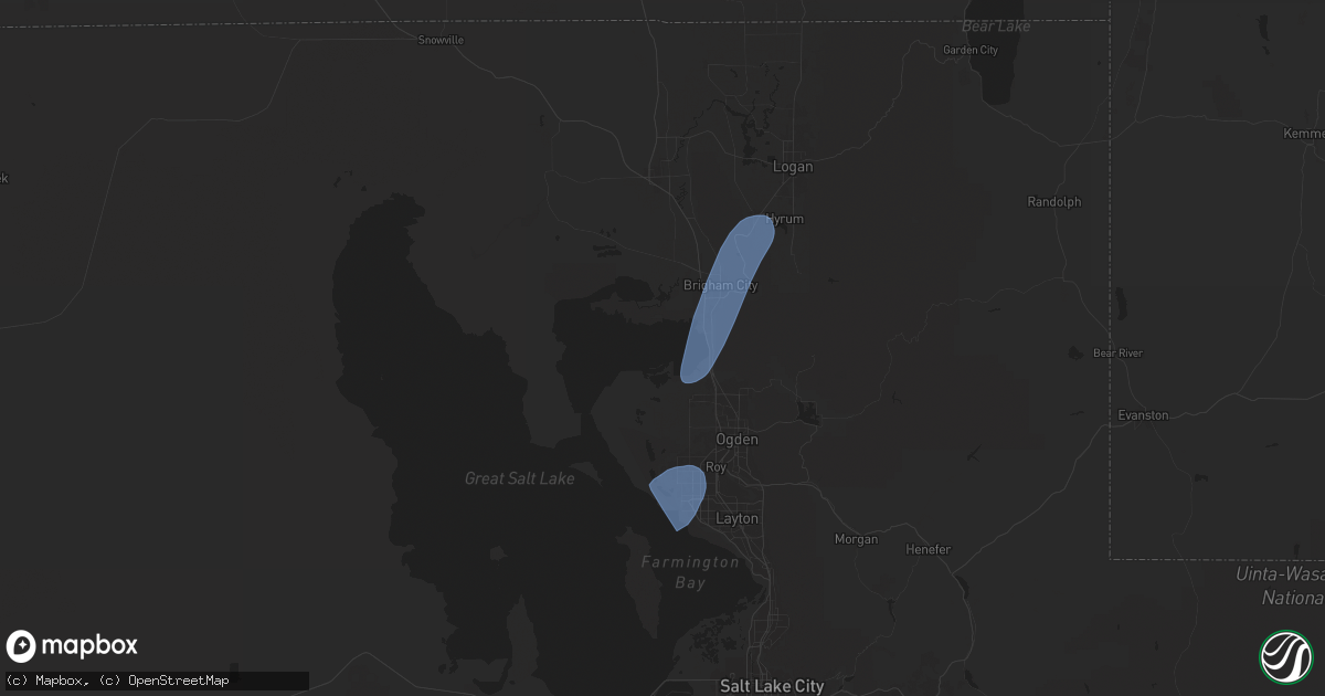 Hail map in Willard, UT on September 17, 2024